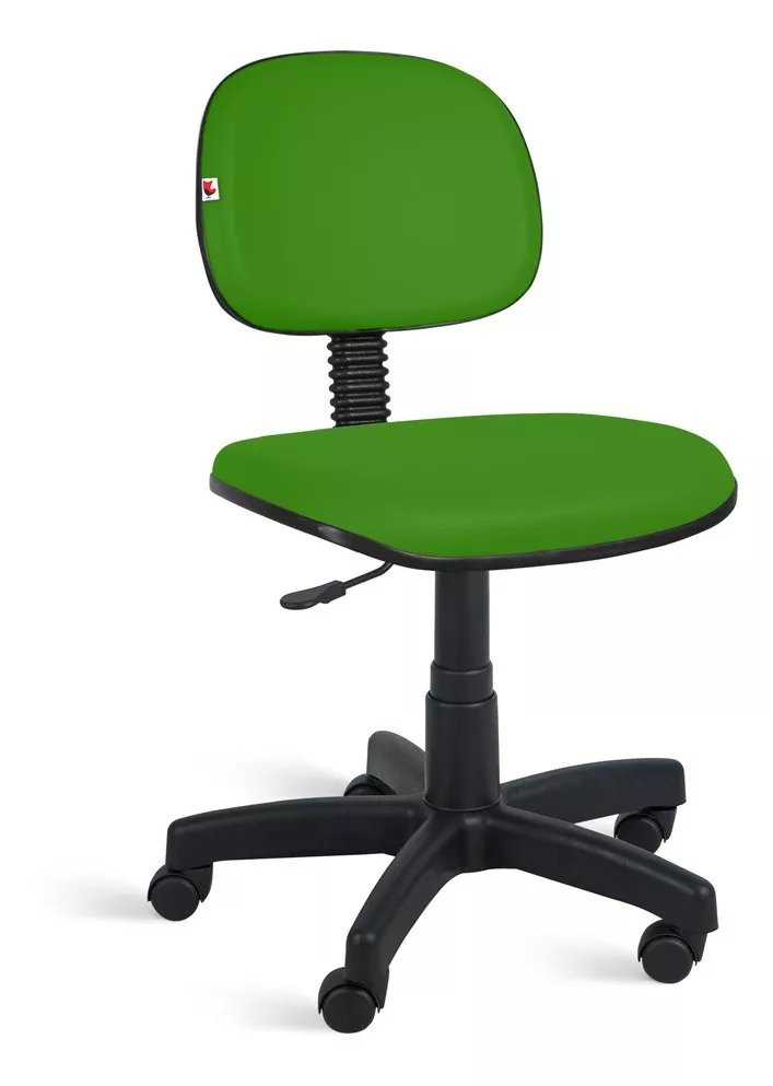 Cadeira Secretária Giratória Couro Ecológico Verde