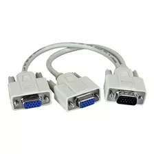 Cable Splitter Vga Macho A 2 Vga Hembra 720p 30 Awg 30 Cm