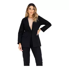 Blazer Feminino Alfaiataria Terninho Social Para Trabalhar