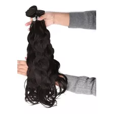 Cabelo Humano Ondulado Castanho Telado 50cm 150gr Mega Hair