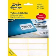 Etiqueta - Avery Zweckform 3340 Multipurpose Labels 62 X 19 