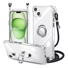 Mateprox Compatible Con iPhone 15 Pro, Transparente, Delgada