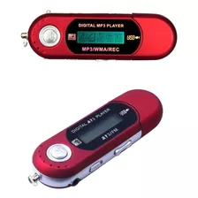 Reproductor Mp3 Digital Radio Fm Grabador De Voz Rojo