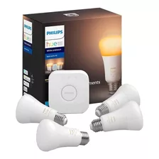 Philips Hue Kit De Inicio Bridge Hue Con Focos A19 Luz White