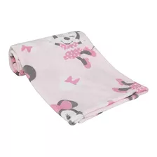 Manta Super Suave Bebé Minnie Mouse, Rosa Pastel, Blan...