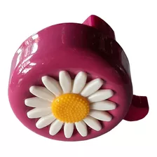 Timbre Para Bicicleta Color Rosa Con Flores