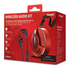 Parlante + Audifono Wireless Audio Kit Rojo Isound - 6922