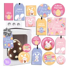 Kit Imprimible Felices Pascuas Colores Tags Etiquetas Tarj