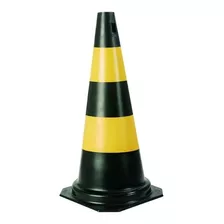 Cone Pvc 75cm Preto/amarelo Epi