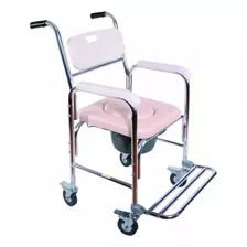 Silla Inodoro Con 4 Ruedas Frenos Tacho Muy Reforzada