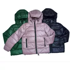 Campera Puffer Mujer Yd Con Piel Y Capucha Desmontable