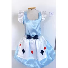 Vestido Luxo Aniversário Menina Alice No Pais Das Maravilhas