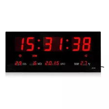 Relogio De Parede Grande Led Digital Alarme 36cm Cor Do Fundo Azul