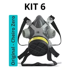 Kit 6 Mascara Respirador Produto Quimico Pintura Cabeleira