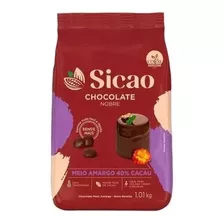 Chocolate Nobre Meio Amargo 40% Cacau 1,01kg Sicao - Gotas