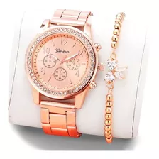 Relogio Feminino Digital Com Pulseira Magnetica Rose Gold