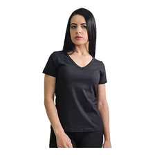  Camiseta Blusa T Shirt Gola V Feminina Algodão Confort