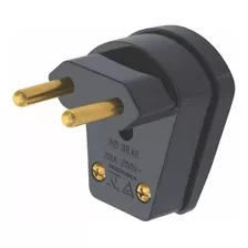 Plug Pino Tomada Macho 10 A Até 250v Anti Chama Ilumi 10 Pçs