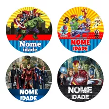 100 Adesivos Personalizados Os Vingadores