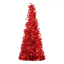 Arbolito Navidad Mesa 25 Cm Alto Deco Arbol Navideño Color Rojo