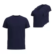 Kit 10 Camisetas Azul Marinho 100% Poliéster Anti-pilling 