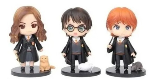 Set De Muñecos Con Los 3 Protagonistas De Harry Potter