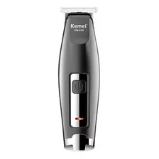 Maquina De Cortar Pelo Patillera Kemei Km-030 Profesional Color Negro