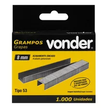 Kit 3000 Grampos 8mm Para Grampeador Elétrico Vonder Gpe168