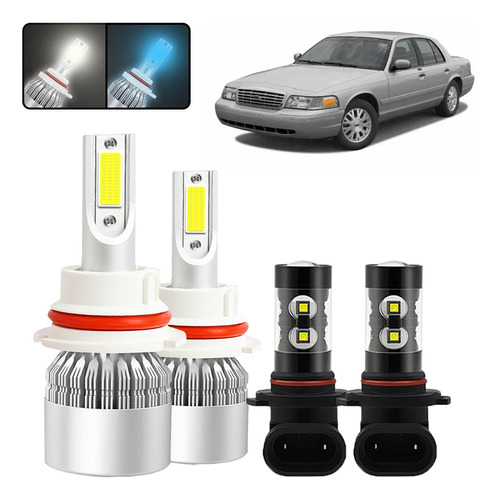 Kit Luces Led 9007 9145 Luz Alta/baja/niebla Para Ford