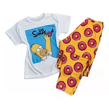 Pijama Largo Homero Simpson Donas Pantalon + Remera