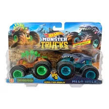 Hot Wheels Monster Trucks Motosaurus Vs Mega Wrex Double