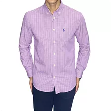 Camisa Masculina Microxadrez Manga Longa Original