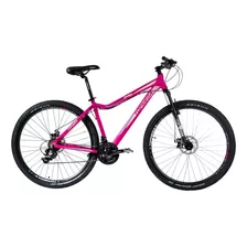 Mountain Bike Femenina Topmega Flamingo R29 M 21v Frenos De Disco Mecánico Cambios Shimano Tourney Ty300 Y Shimano Tourney Ty510 Color Fucsia 