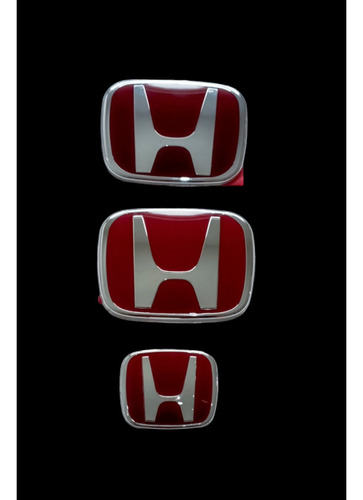 Emblemas Honda Rojos Tipo Type R Civic 3 Pzas Foto 5