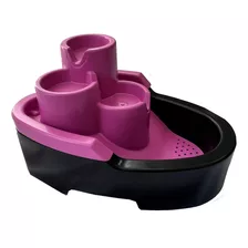 Bebedouro Pet Automático Usb 2,3 Litros Efeito Cascata Cor Rosa