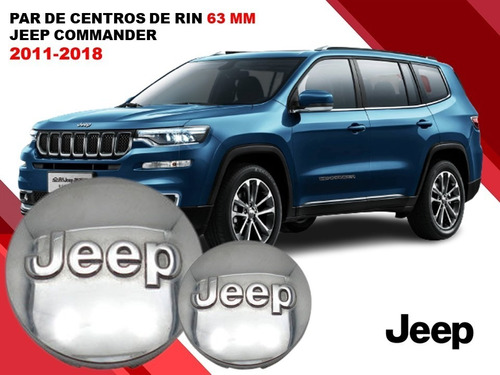 Par De Centros De Rin Jeep Commander 2011-2018 Crom 63 Mm Foto 2