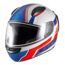 Capacete Sky Two Legends Branco Brilho Transf Vermelho