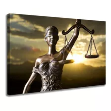 Quadro Decorativo Deusa Justiça Direito Escritório Advocacia Cor Imagem Cor Da Armação Preto