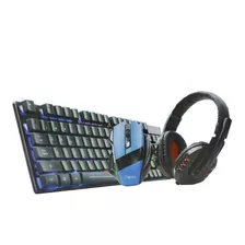 Kit Gamer Teclado Headset Mouse Botões Led Iluminação