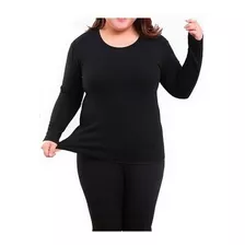 Roupa Térmica Plus Size Feminina Blusa Com Calça Peluciados