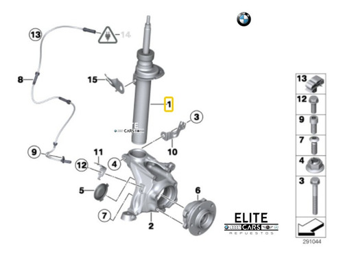 Par Amortiguadores Delanteros Bmw X3 F25 Xdrive30d 3.0 Foto 2