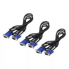 3pz Cable Vga A Vga Macho 1.5 Metros Laptop Pc Proyector 