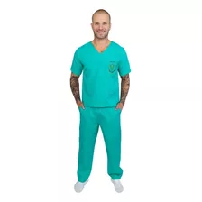 Pijama Cirúrgico Masculino Bordado Fisioterapia