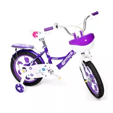 Bicicleta Infantil Bike Princess Roxa Aro 16 - Unitoys