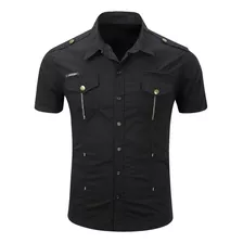 Camisas De Manga Corta Para Hombre, Camisa Casual De Algodón