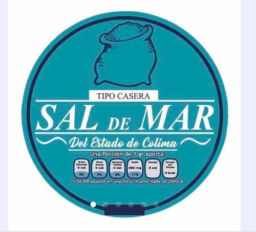 Sal De Mar Artesanal Del Estado De Colima. 1kg