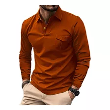 Polo De Manga Larga Para Hombre, Polo Deportivo Casual