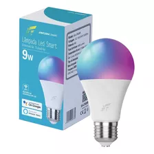 Lâmpada Smart Led Wi-fi Inteligente 9w Rgb 110v/220v