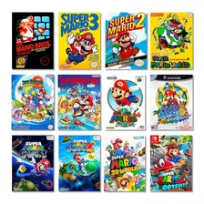 12 Posters Super Mario Bros Retro 64 Carátula Portadas Juego