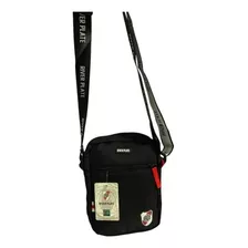 Mini Morral Bandolera Negra River Plate Fútbol Argentino Color Negro